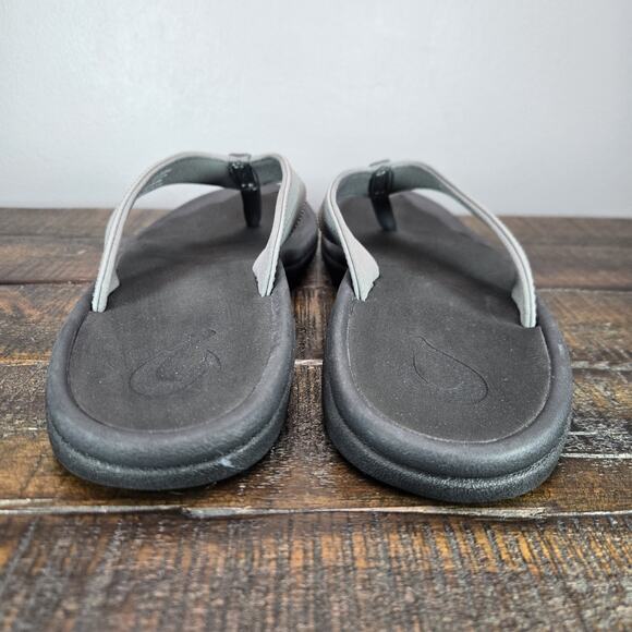 NEW OluKai Ohana Womens Size 9 Slip On Flip Flops Beach Sandals Foam Gray - Picture 4 of 10